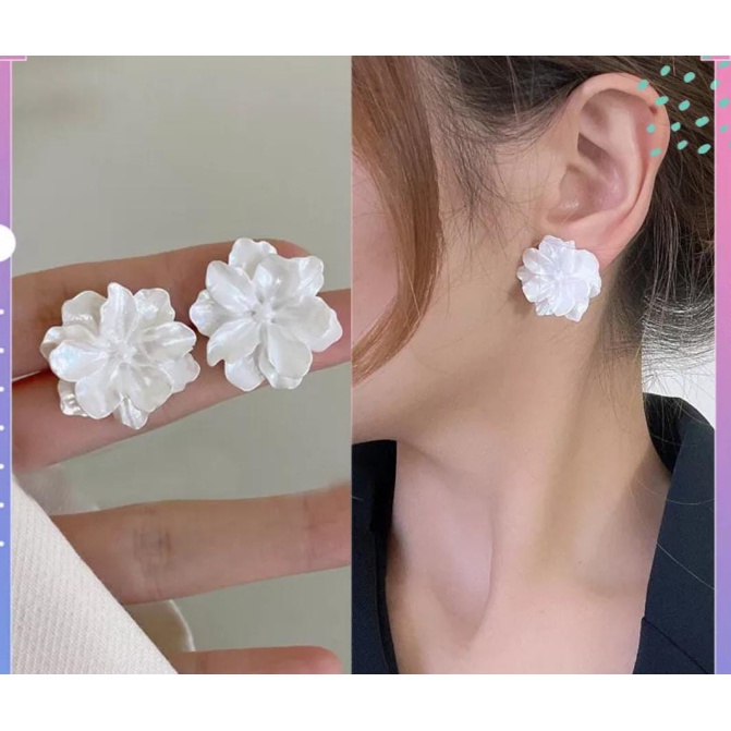 2378 - Anting bunga terbaru anting bunga putih