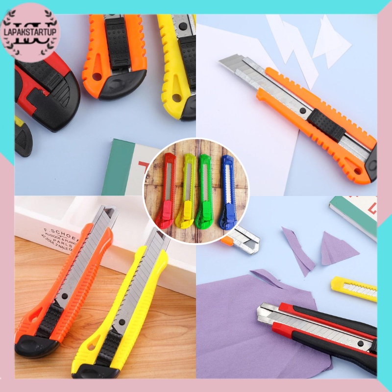 

LS Pisau Cutter Besar Kecil Sangat Amat Tajam Dan Pegangan Enak Pisau Pemotong