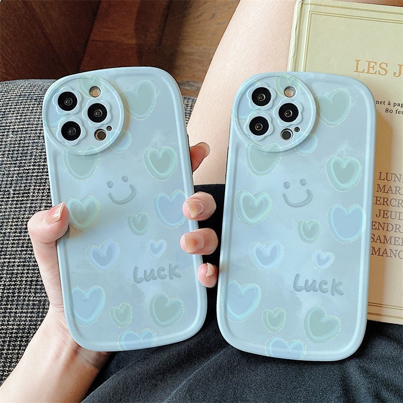 Case Desain Print Hati Keberuntungan Untuk IPhone 12 13 14 11 Pro Max X Xs Max Xr Vvrtgt