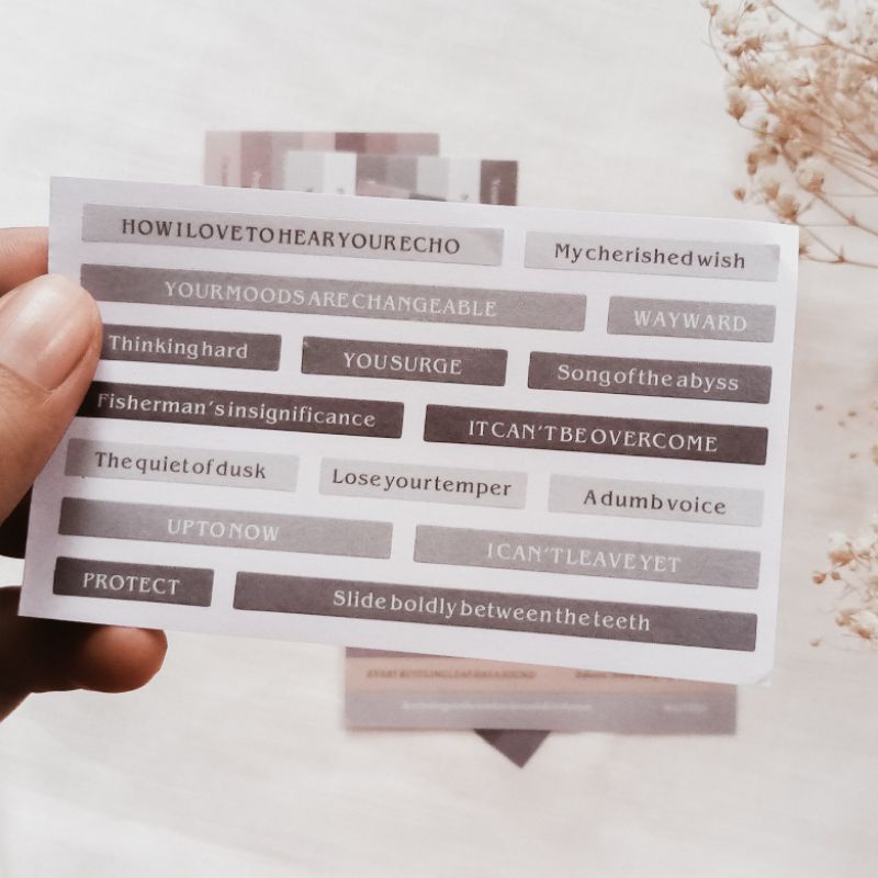 

Hazzel Word Washi Paper Sticker • Kiss Cut Stiker Jurnal