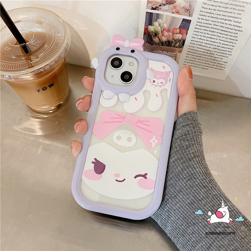 Casing Ponsel Kartun Untuk Redmi Note8 9 11 11 11Pro+10 11s 10Pro Redmi9 9A 10 9T 10A 10C A1+9C NFC POCO M3 X3 NFC Pro Mi 11Lite Cute Kuromi 3D Bow Little Monster Lens Soft Sarung Cover Sarung