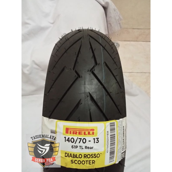 BAN LUAR PIRELLI 140/70-13 DIABLO ROSSO SCOOTER TUBELESS