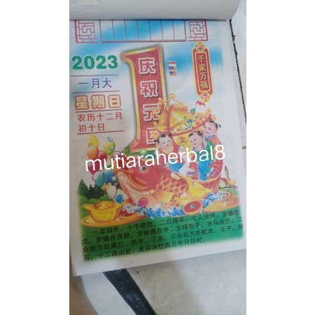 

promo Kalender Chinese sobek harian 2023 Hongkong chi ukuran besar