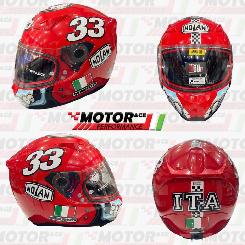 Helm NOLAN N605 Red Limited Edition Original NOLAN - Motorace