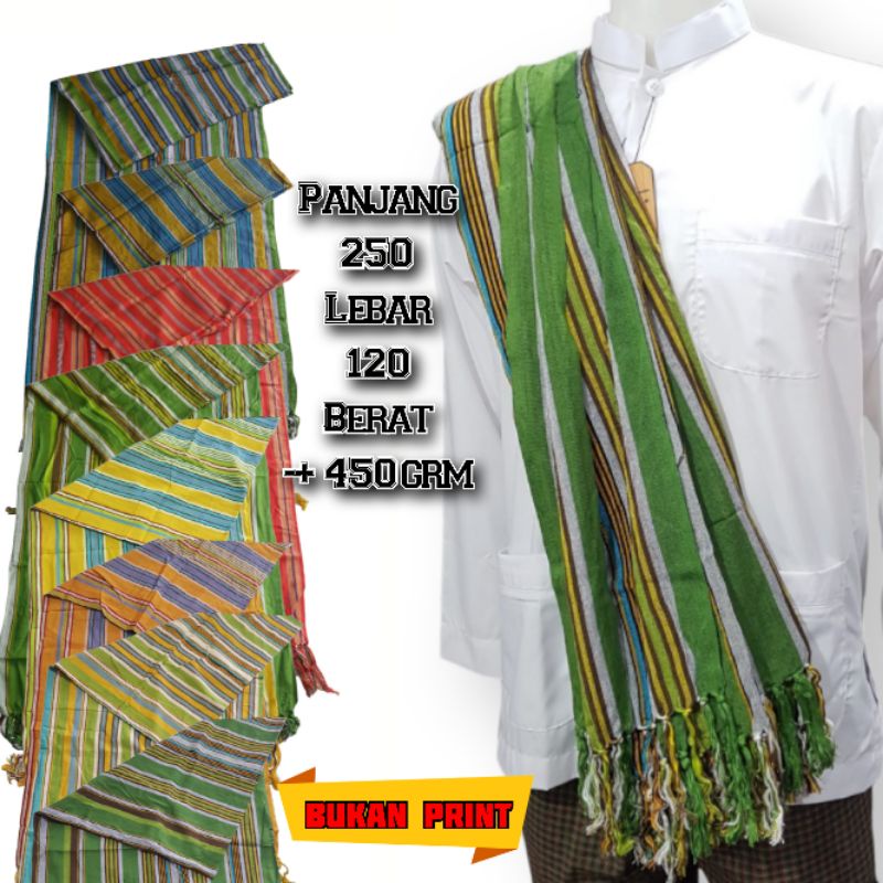 rida salur yaman/sorban lokal tenun/surban yamani tenun bukan print tebal berkualitas