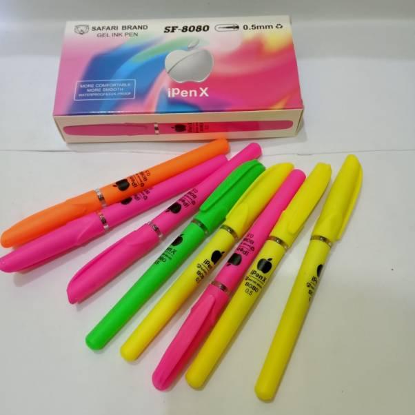 

ㄶ SELUSIN ( 12 PCS ) Gel Pen Pulpen Ipen X 0.5 mm Pulpen Gel Pen Ipen Pulpen Motif Apple ジ