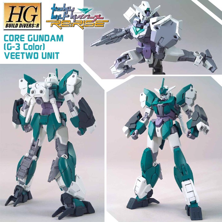 HGBD:R 1/144 HG Core G-3 color & veetwo unit gundam NEW HADIAH ULANG TAHUN HADIAH NATAL ANAK