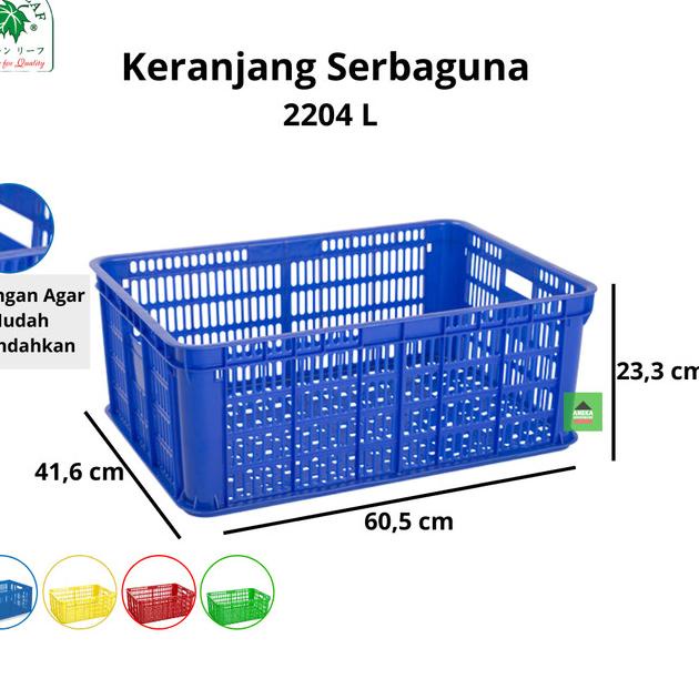 

Green Leaf Container Keranjang Industri Sebaguna 2204 L - Biru