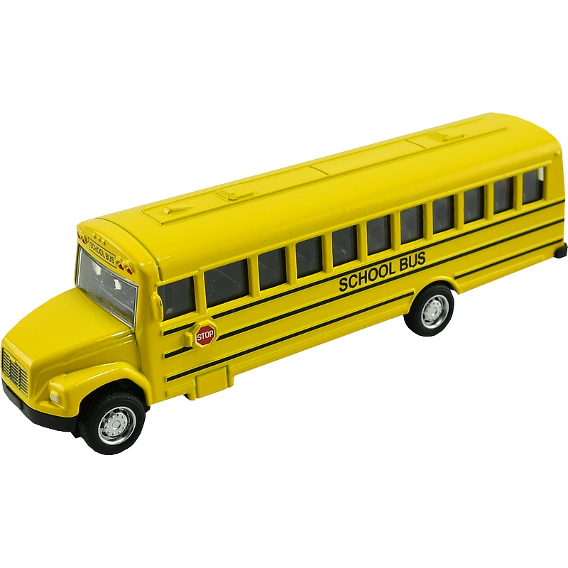 Mainan Model Bus Sekolah Bahan Alloy Skala 1 / 64 Untuk Hadiah Ulang Tahun Anak Laki-Laki