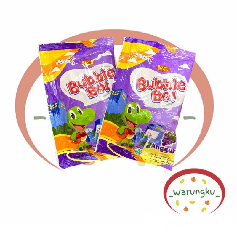 Inaco BUBBLE BOI 40gr Rasa Anggur Nata de Coco Sari Kelapa