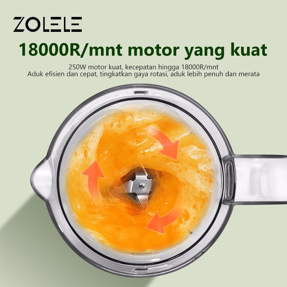 ZOLELE Blender Juicer 3 in 1 Multi Pressed Fruit Juicer Portable Pembuat Jus Sharp Ampas Juicer Mixer Elektrik ZI101