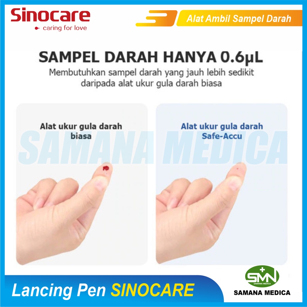 Pen Lancet SINOCARE Lancing Device Alat Ambil Sampel Darah SINOCARE Promo Murah