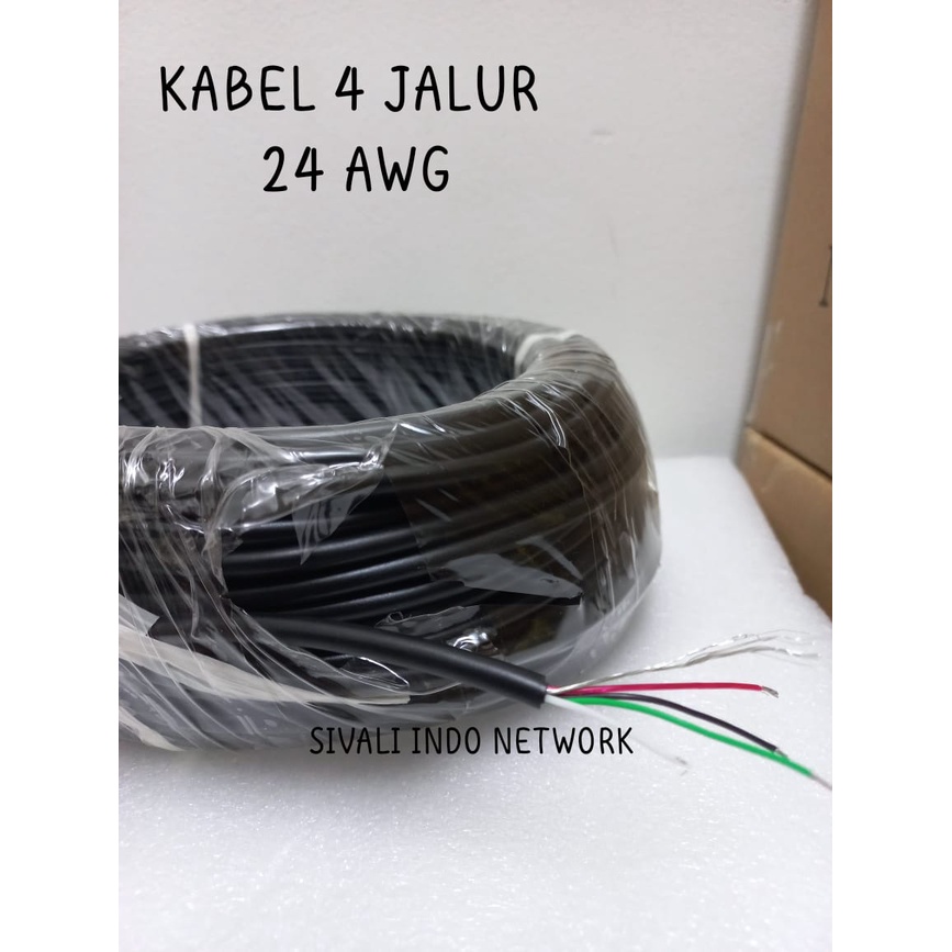 KABEL 4 JALUR  AWG 24 HITAM