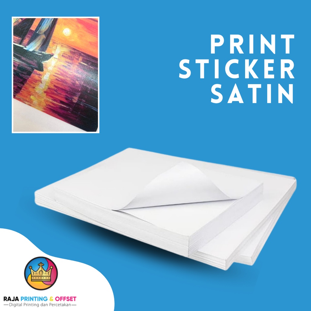 

DIGITAL PRINT A3+ Cetak Sticker Stiker Satin