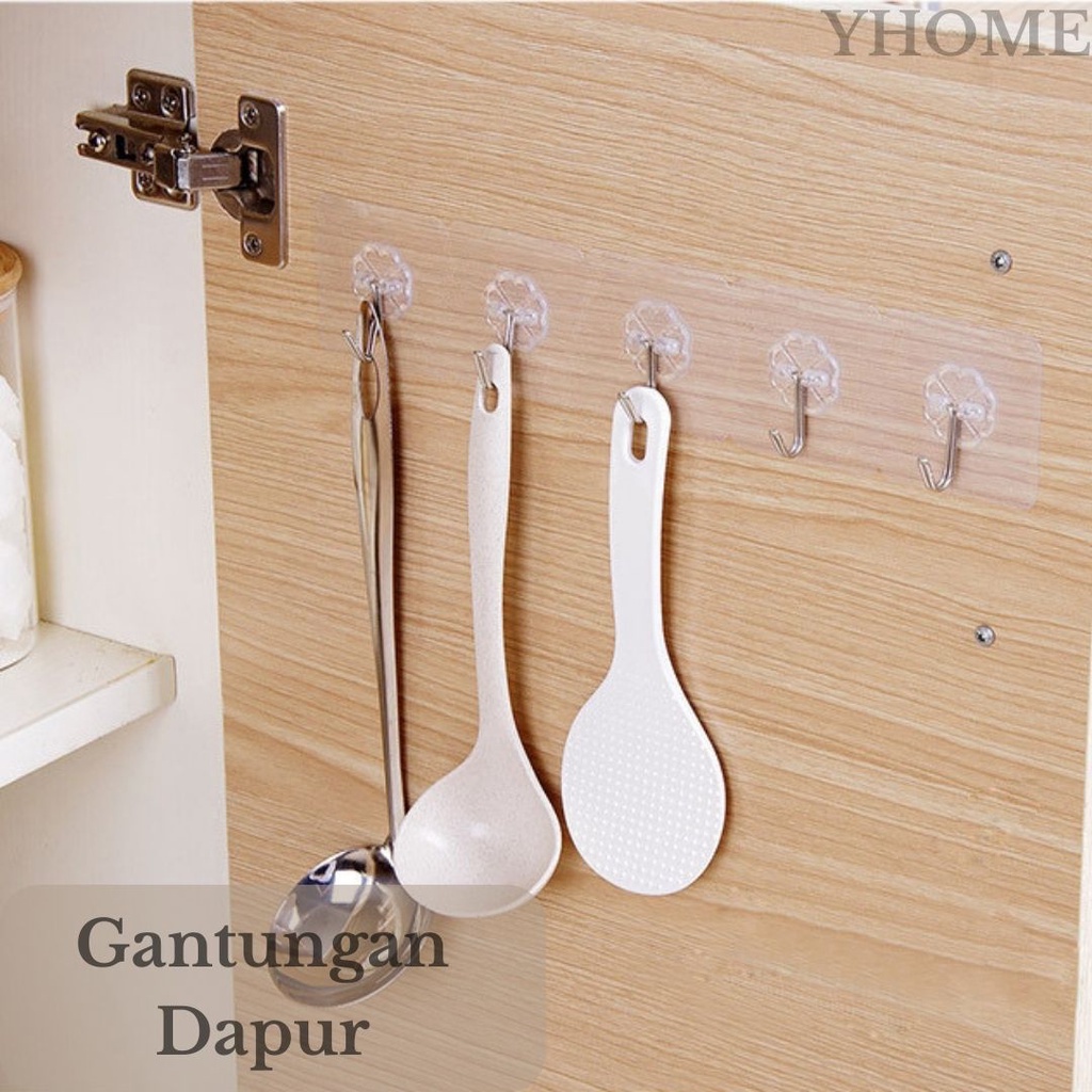 GANTUNGAN TEMPEL HOOK AJAIB GANTUNGAN DINDING KAIT MAGIC SERBAGUNA KAMAR MANDI DAPUR / HANGER