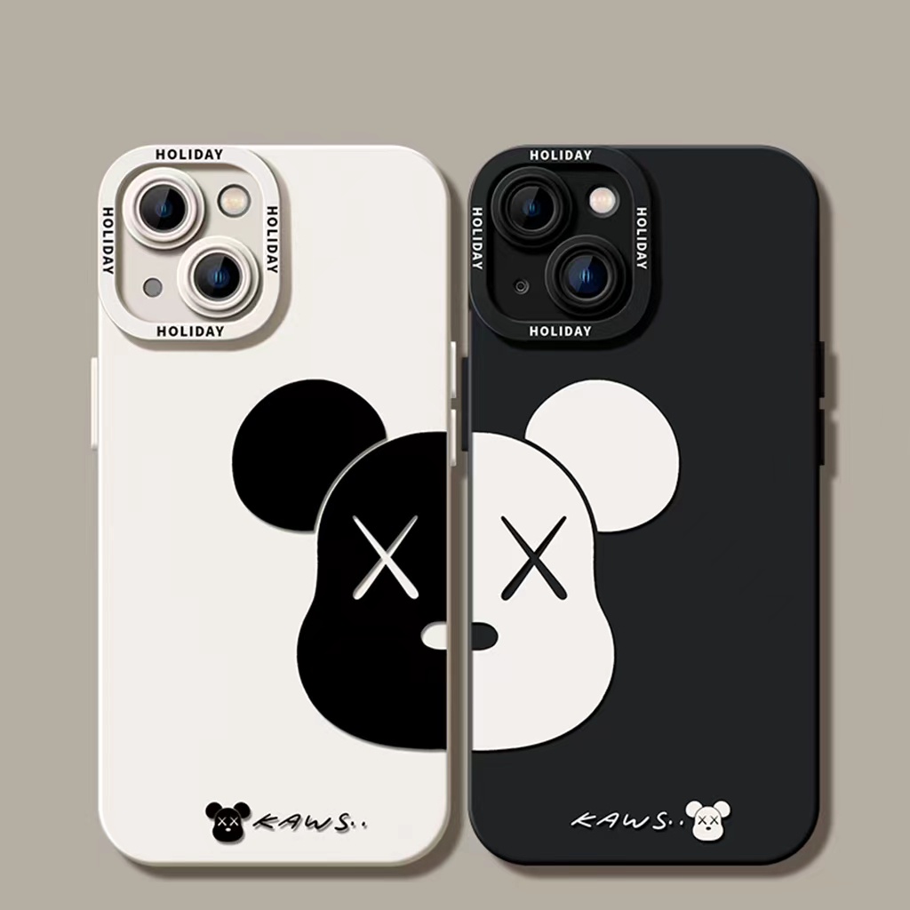 Ins Casing iPhone 14 14pro 14Plus 14prm 13 13pro 13pro 11 7Plus 8Plus Xr XS 12pro Max Shockproof Motif Beruang