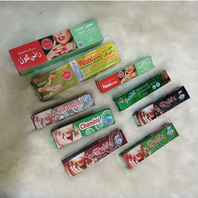 Pacar Kutek Kuku Rani Kone RK 82 6gr Merah Kemerahan Asli Dari India Untuk Kecantikan Wanita