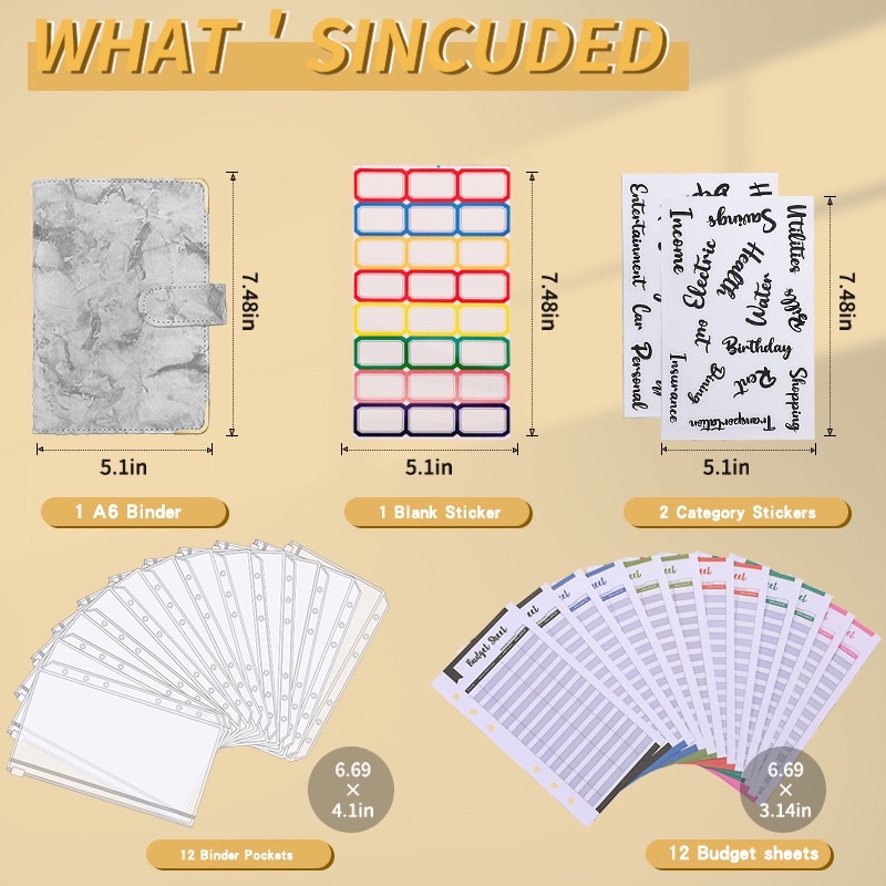 

Promo a6 budget binder diary folder buku budget notebook