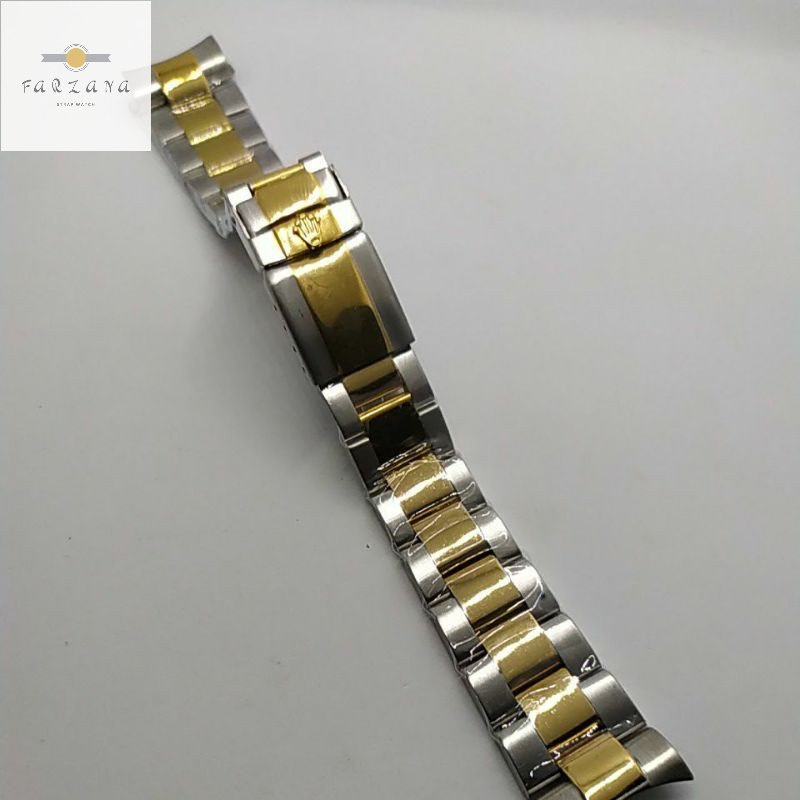 STRAP TALI JAM RANTAI ROLEX DAYTONA GOLD KOMBINASI SILVER MANTAP