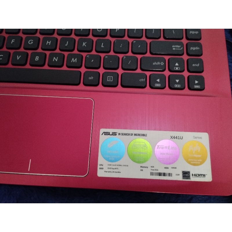 Laptop Asus Core i3 ram 4