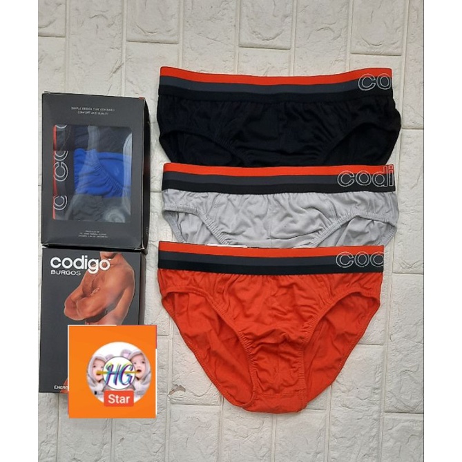 CD Cowok CODIGO burgos terbaru termurah kemasan 3 pcs