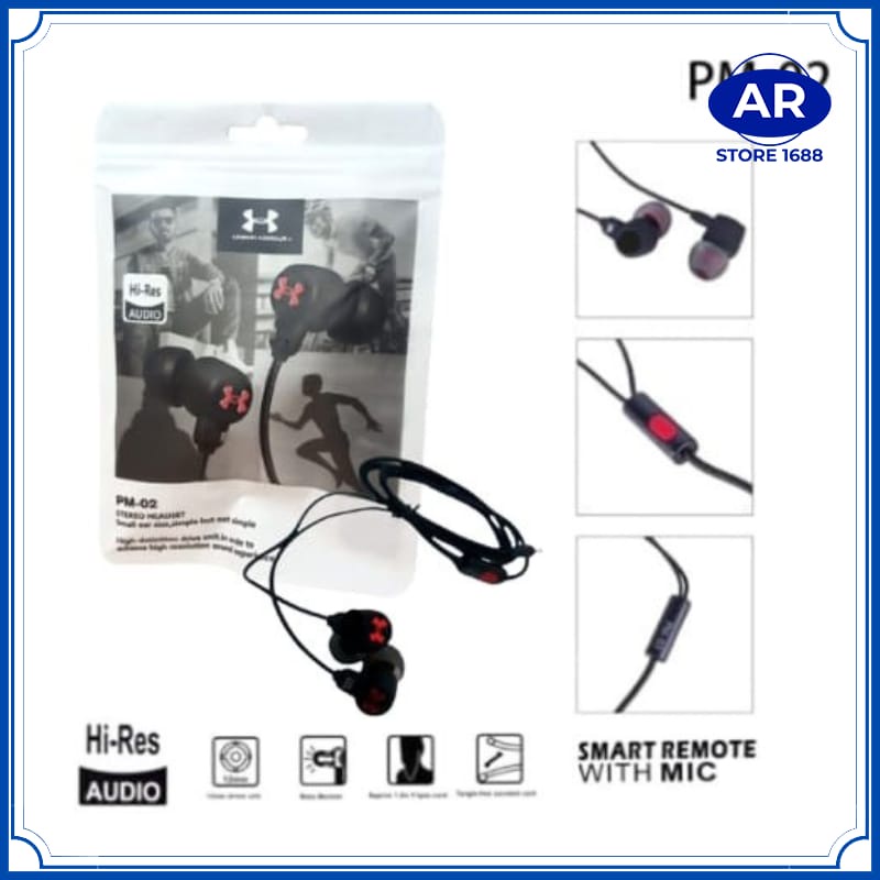 HEADSET / HANDSFREE / EARPHONES PM-02 / HIGH QUALITY MEGA BASS PM02