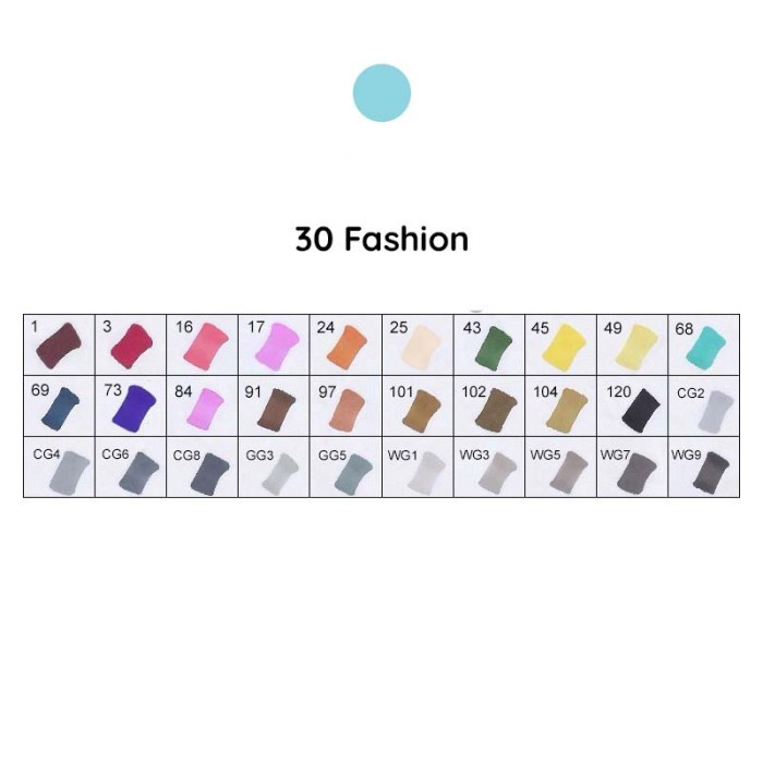 

[COD AKTIF] Touchfive Touchnew Marker Spidol 40 Colors Twin Markers Animasi - Hitam, 30 Fashion