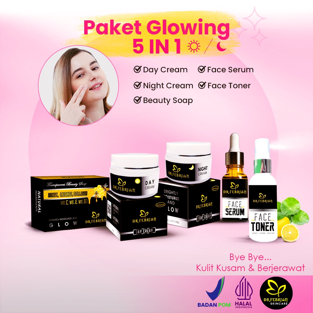 Jual Paket Skincare Cream Siang Malam Sabun Muka Serum Wajah Toner Dr ...