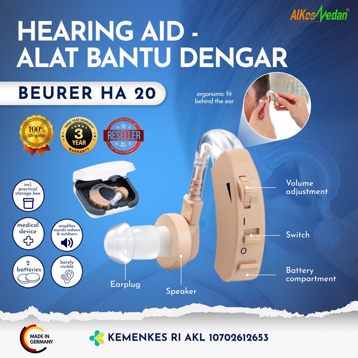 ALAT BANTU DENGAR PENDENGARAN BEURER HA20 HA-20 HA 20 HEARING AID