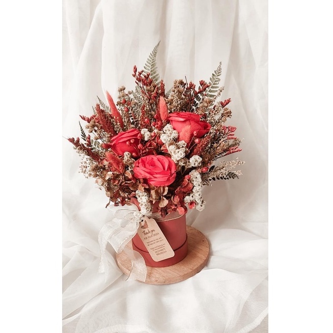 BloomBox Bunga Kering Dried Flower + ArtificialKado Wisuda Ulang Tahun, Hampers Wisuda ultah anniversary grand opening