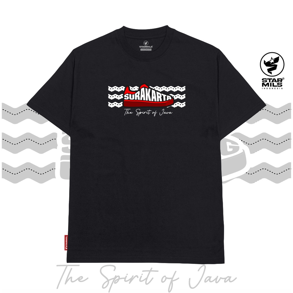 Kaos Surakarta SOLO The Spirit of Java Shoe Vector Tshirt casual Starmils 11001-SOLO