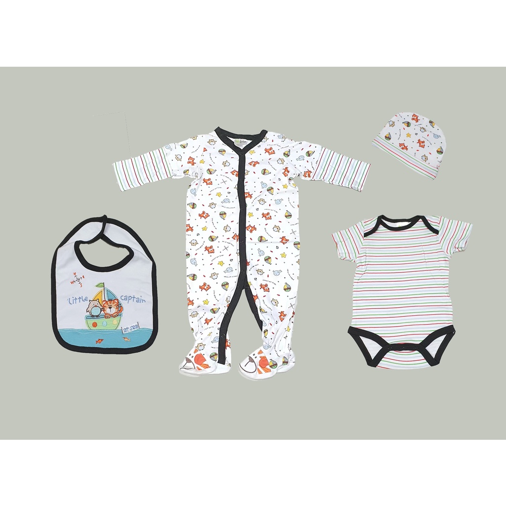 3bulan-12bulan PAYIFANG ROMPER/BAJU BAYI SET 4IN1  SKU0121