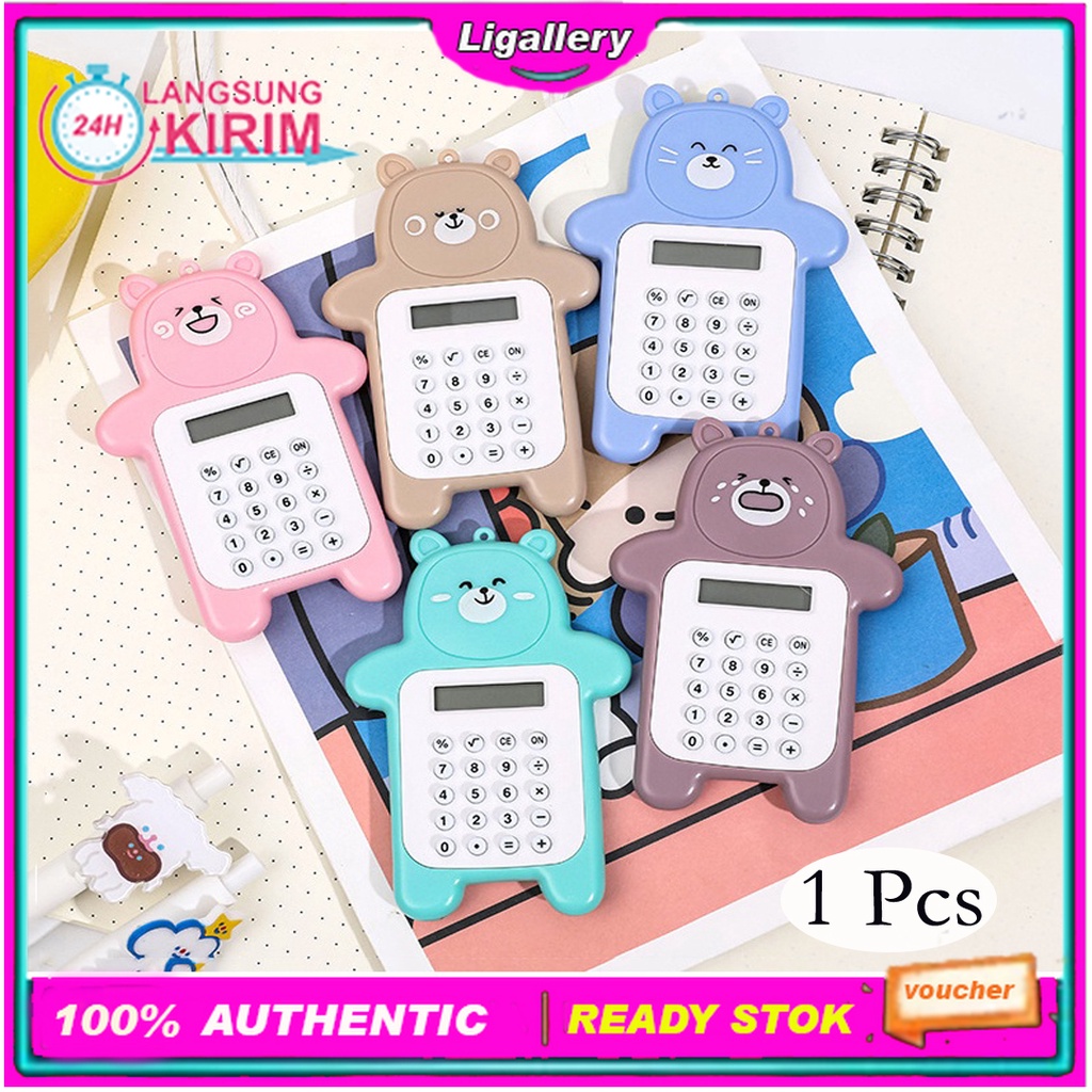 

[BISA COD] Kalkulator Kecil Saku Karakter Gantungan Calculator Mini Motif Bear 8 Digit Mini Portable Motif Beruang Tombol Karet Sekolah