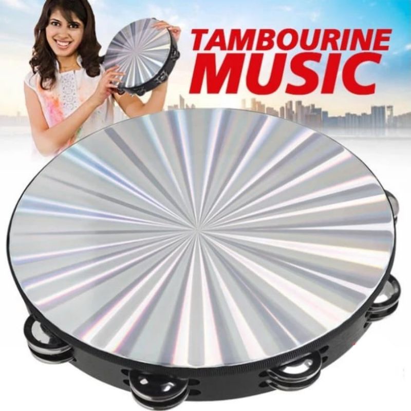 Alat Musik Tambourine Tamborin Kecrekan 8" Hologram