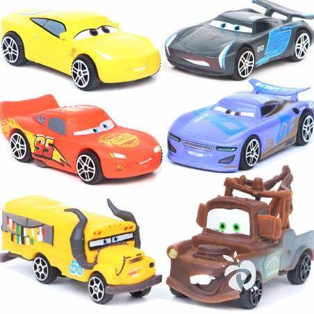 PRODUK- CARS FIGURE SET 6 PAJANGAN MAINAN MINIATUR HIASAN TOPPERS FG325 .