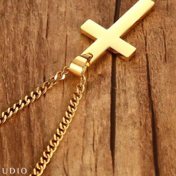 KALUNG SALIB PRIA KOREA / KALUNG LIONTIN SALIB / KALUNG PRIA / KALUNG - Emas