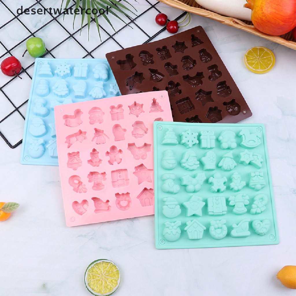 1pc Cetakan Kue Bahan Silikon Anti Lengket Dengan 25 Lubang Untuk Natal