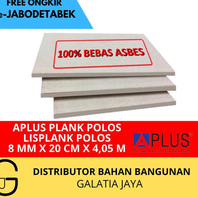 Aplus Plank - Lisplang - Lisplank Polos ukuran 8 mm x 20 cm x 4,05 M