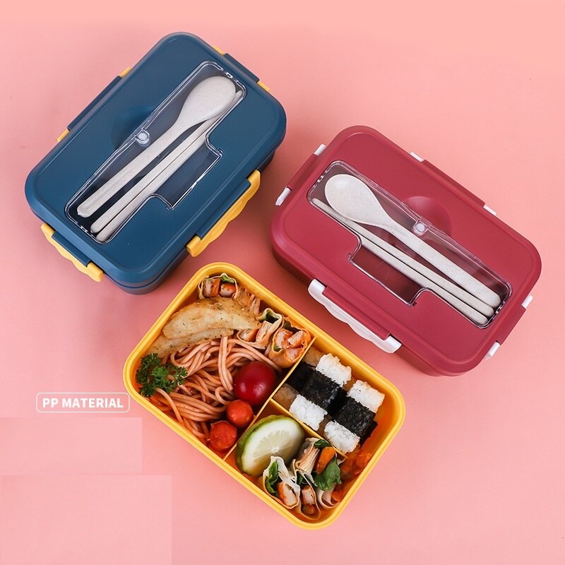 Kotak Bekal 2SSN  Tempat Makan Jerami Lunch Box Set Gandum Wheat Tempat Bento Portable