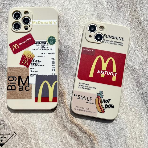 MCD Mcdonald Case Iphone 6 6S 7 8 PLUS X XS XR 11 PRO MAX Casing Lucu - HOT DOG, 6 / 6S
