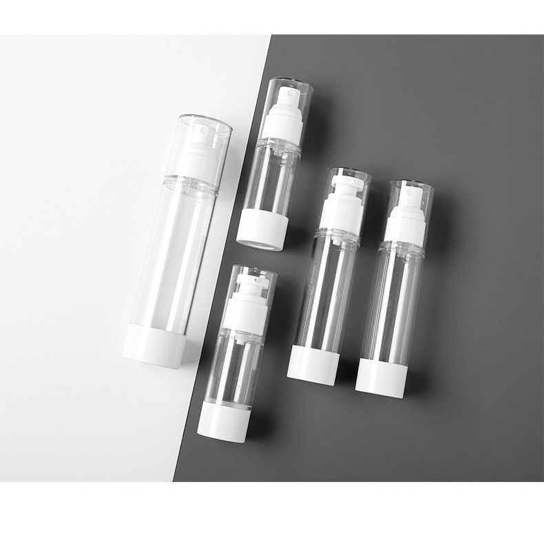 (BELANJAONLINEKU Botol Kosong Pompa Vakum Airless Pump Mini Plastik 30ml 50ml 100ml Lotion Sanitizer