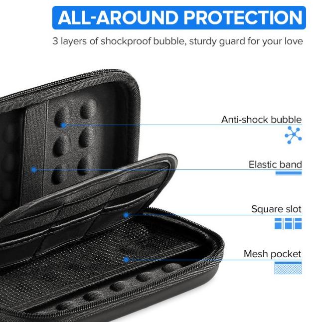 UGREEN 40707 HARD DISK TRAVEL STORAGE CASE HARD CASE POWERBANK HDD