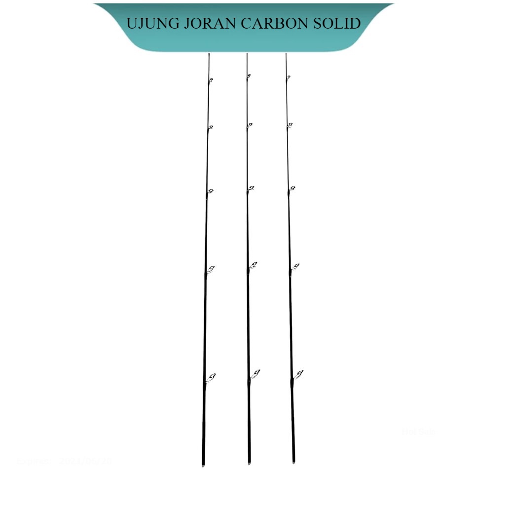 Ujung Joran GETSU Bahan Carbon Solid Untuk joran 180cm  15lbs 17 lbs 20lbs Sangat MURAH