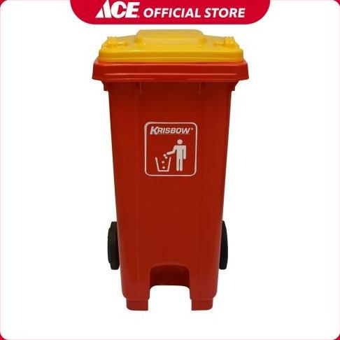 Ace - Krisbow 120 Ltr Tempat Sampah Plastik Outdoor - Merah barang ready terus