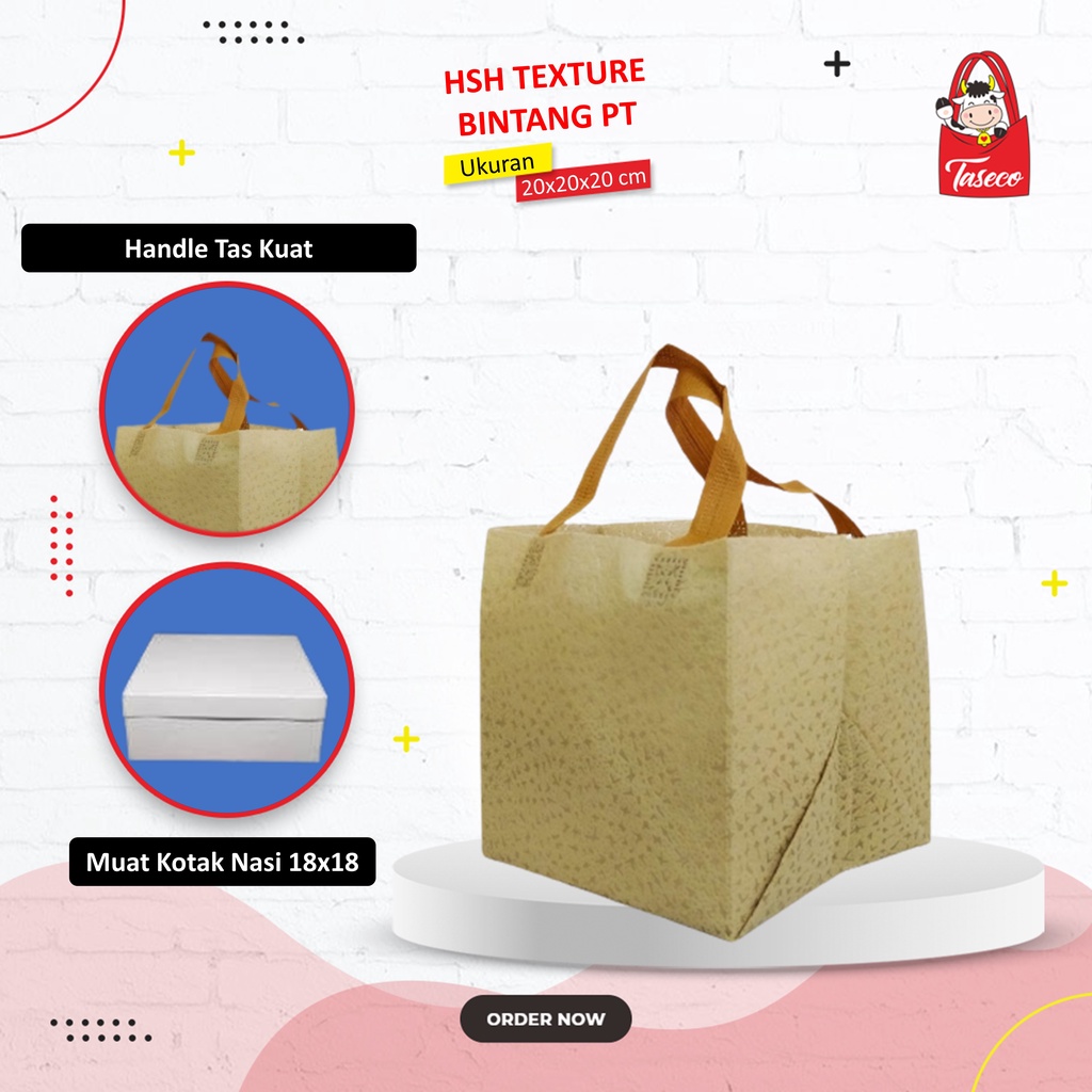 

[INSTAN LANGSUNG KIRIM] TASECO Tas Hajatan Kotak Nasi 18x18 | Tas Spunbond Nasi Kotak | Tas Berkat Hajatan | Tas Hajatan Tekstur 20x20x20