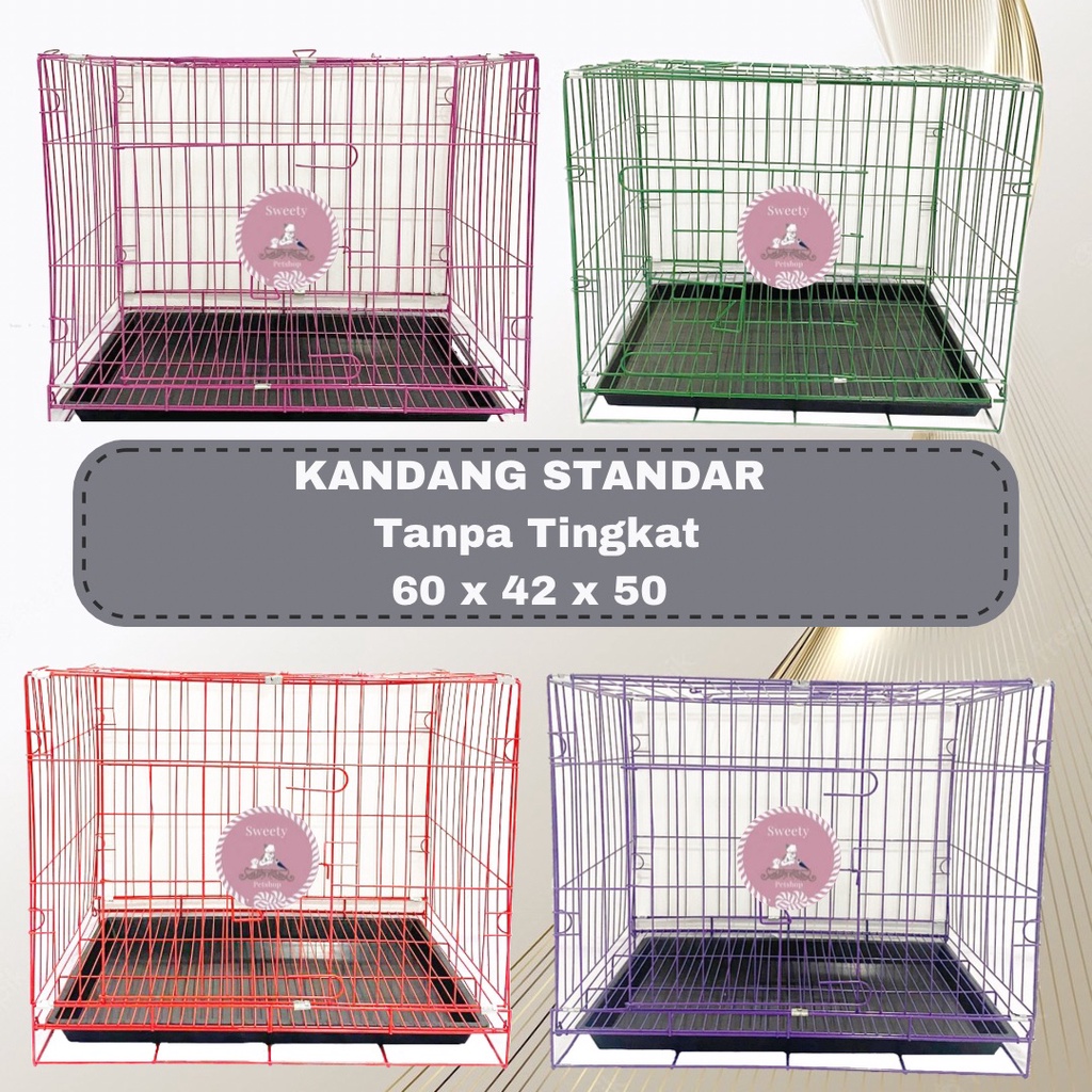 KANDANG KUCING 60X40 BESI LIPAT KANDANG ANJING KANDANG KELINCI