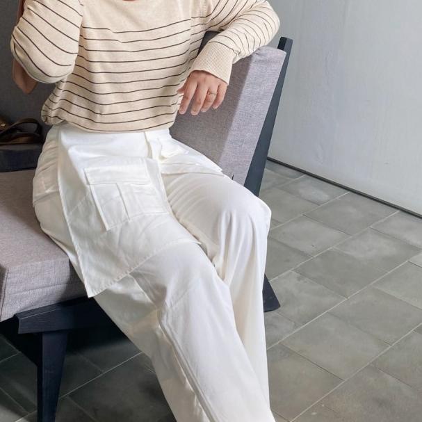 Atasan Rajut Katun Adem - Gea Top By Sugi Label - Maroon - White, Standar