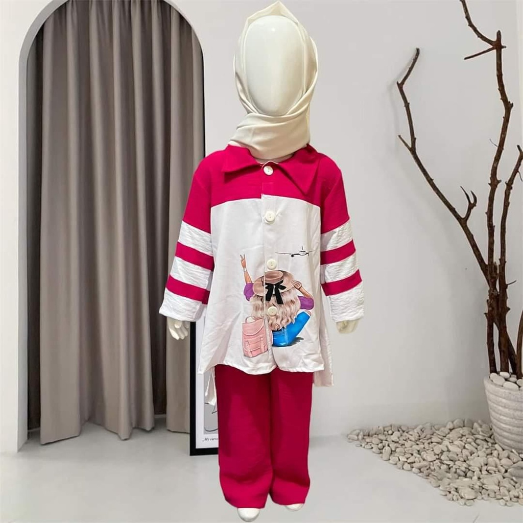 Baju Nagita anak perempuan bahan cringkel usia 3 sampai 10 tahun