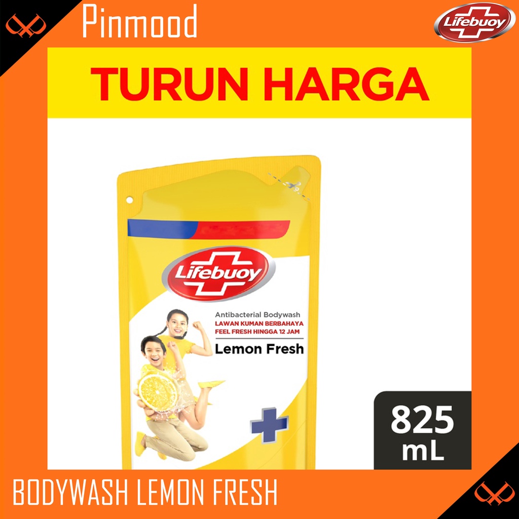 LIFEBUOY BODY WASH LEMON FRESH [ 825 ML ] SABUN MANDI BADAN CAIR REFILL ANTI-BACTERIAL ANTIBAKTERI LIFEBOY