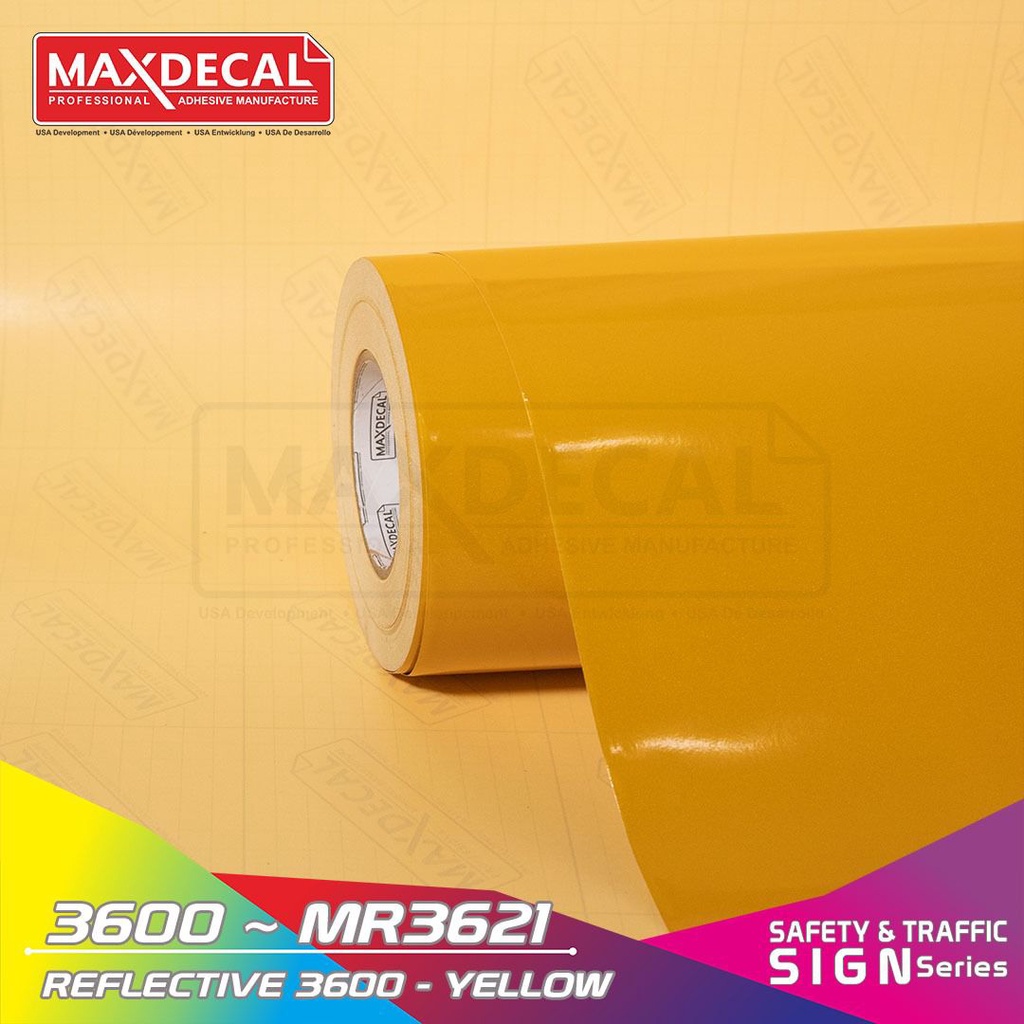 

[Meteran] Maxdecal Reflective Scotlite 3621 Yellow 60cm